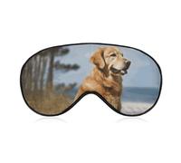 Golden Retriever Masque de sommeil pour homme et femme avec sangle réglable - Doux et respirant - Occultant - Antidérapant - Essentiels de voyage