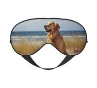 Golden Retriever Masque de sommeil pour homme et femme Impression double face en soie douce