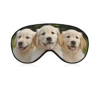 Golden Retriever Masque de sommeil pour les yeux avec blocage de la lumière, confortable et doux, couverture des yeux avec bande élastique, convient pour homme et femme, convient pour voyager/dormir
