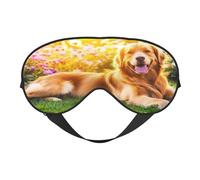 Golden Retriever Masque doux pour les yeux pour dormir - Idéal pour les femmes et les hommes et les voyages, confortable et réglable, parfait pour une utilisation en intérieur/extérieur