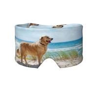 Golden Retriever,Masque pour les yeux bloquant la lumière Cache-yeux et cache-oreilles pour le sommeil