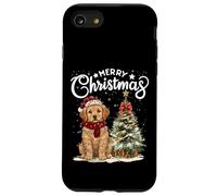 Golden Retriever Merry Christmas Chapeau de Père Noël pour Sapin de Noël Coque pour iPhone SE (2020) / 7/8