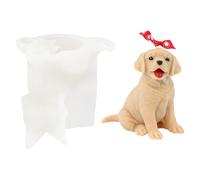Golden Retriever Moule de savon - Outil de moulage de lumière en silicone 3D, forme de chiot | Fourniture d'artisanat de bricolage -par -te pour la décoration de cuisson en résine à la main,