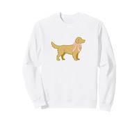 Golden Retriever Nœud rayé Rose Valentine Sweatshirt