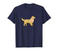Golden Retriever Nœud rayé Rose Valentine T-Shirt