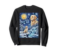 Golden Retriever Nuit Étoilée Art Maman Papa Femmes Sweatshirt