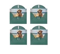 Golden Retriever On The Beach Impression horizontale sur un seul côté Papier nacré pour anniversaire, Halloween, Noël, Halloween, fête d'anniversaire, fête d'anniversaire