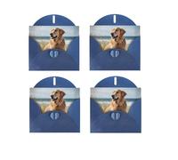 Golden Retriever On The Beach Impression horizontale sur un seul côté Papier nacré pour anniversaire, Halloween, Noël, Halloween, fête d'anniversaire, fête d'anniversaire