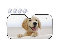 Golden Retriever - Pare-soleil de voiture imprimé chiots - Pare-soleil pour fenêtre avant de voiture - Visière de voiture pour camionnette, SUV, M