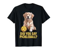 Golden Retriever Pickleball Court Pup Player T-Shirt