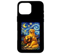 Golden Retriever Playing Guitar Whimsical Art Music Camping Coque pour iPhone 16 Pro Max