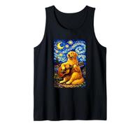 Golden Retriever Playing Guitar Whimsical Art Music Camping Débardeur