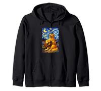 Golden Retriever Playing Guitar Whimsical Art Music Camping Sweat à Capuche