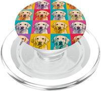 Golden Retriever Pop Art Design rétro coloré pour Amoureux des Chiens PopSockets PopGrip pour MagSafe