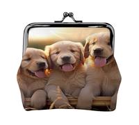 Golden Retriever - Porte-monnaie compact pour femme - Motif chiens et chiots - Avec serrure - Étanche - Cadeau de voyage, Noir , Taille unique, Sac à dos décontracté