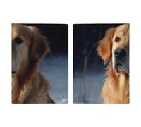 Golden Retriever - Porte-passeport de voyage avec emplacements pour cartes de crédit et fente d'embarquement pour voyage, carte d'identité familiale (20,3 x 13,7 cm)