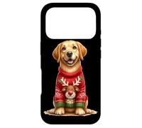 Golden Retriever Pull de Noël Happiness Coque pour iPhone 17 Pro
