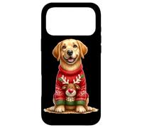 Golden Retriever Pull de Noël Happiness Coque pour iPhone 17 Pro Max