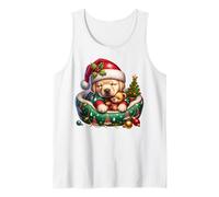 Golden Retriever Puppy in Christmas Dog Pajamas White Xmas Débardeur