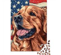 Golden Retriever Puzzle 1000 Pièces pour Adultes, Rectangulaire, Créatif, Jeu de Décompression, 1000 Pièces (75x50cm)
