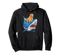 Golden Retriever Riding Shark Sweat à Capuche