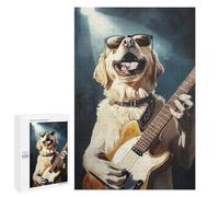 Golden Retriever Rock Star -1 Puzzle 1000 Pièces Educa Jouet en Bois Cadeau Unique Décoration Intérieure Jeu Éducatif Challenge Toy Adultes Et Enfants À Partir De 14 Ans 1000 PCS