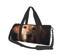 Golden Retriever Sac de sport léger en toile pour homme et femme Noir Taille unique, Noir , Taille unique