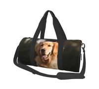 Golden Retriever Sac de sport léger en toile pour homme et femme Noir Taille unique, Noir , Taille unique