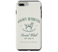 Golden Retriever Social Club Preppy Dog Mom Retro années 80-90 Coque pour iPhone 7 Plus/8 Plus