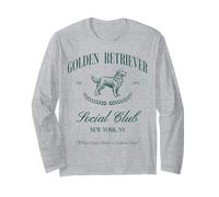 Golden Retriever Social Club Preppy Dog Mom Retro années 80-90 Manche Longue