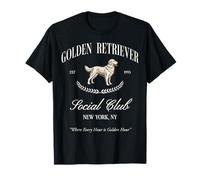 Golden Retriever Social Club Preppy Dog Mom Retro années 80-90 T-Shirt