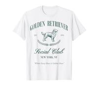 Golden Retriever Social Club Preppy Dog Mom Retro années 80-90 T-Shirt