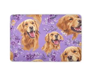 Golden Retriever - Surmatelas réutilisable pour tout-petits - Imperméable et lavable - Motif chiens violets - 132,1 x 86,4 cm (L x l)