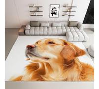 Golden Retriever Tapis 60x90 cm Animaux Mignons Moquette Antiderapant à Poils Courts Tapis 3D Lavable en Machine Convient aux EntréEs Couloirs et Portes d'Entrée b-2431