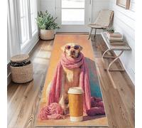 Golden Retriever Tapis de Couloir Drôle Chien Tapis de Couloir Long 50 x 150 cm Passage Antidérapant Lavable en Machine D'entrée Chambre Salon Descente de Lit Poil Ras Rug Dn&t254