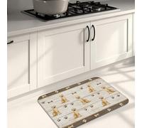 Golden Retriever Tapis de cuisine pour sol, motif chien rustique en mousse à mémoire de forme, rembourré, confortable, lavable, antidérapant pour éviers, buanderie, salle de bain, 40,6 x 61 cm