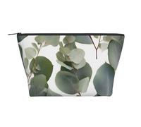 Golden Retriever Trousse de toilette avec fermeture éclair pour femme Motif chien Trapézoïdal, Feuilles d'eucalyptus., Taille unique, Trousse de maquillage