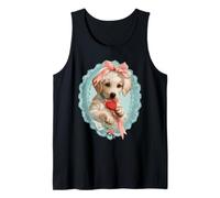 Golden Retriever Valentine Chien avec cœur Coquette Vintage Débardeur