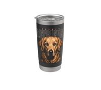 Golden Retriever - Visage - Chiot - Animaux sauvages - Nature Gobelet isotherme en acier inoxydable double paroi