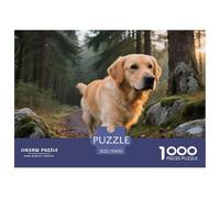 Golden Retriever Walking Forest Papier Épais Et Solide Parfait pour Renforcer Les Capacités Cognitives, La Mémoire Et La Concentration Mentale 70x50cm/1000pcs