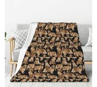 Golden Retrievers Couverture légère chaude et douce pour chambre à coucher, camping, salon, voyage