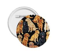Golden Retrievers - Épingle ronde en émail - Badge en alliage métallique pour veste, sac, idée cadeau., Small, Plastique