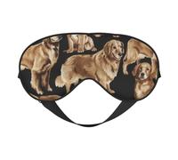 Golden Retrievers Masque de sommeil en soie avec boucle réglable élégant pour femme pour voyage, sieste, travail, bureau