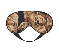 Golden Retrievers Masque de sommeil imprimé pour homme et femme Masque pour les yeux doux et respirant