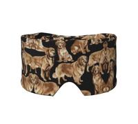 Golden Retrievers Masque de sommeil pour les yeux et les oreilles - Bandeau réglable pour le yoga et les voyages, garde au chaud et confortable