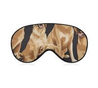 Golden Retrievers Masque de sommeil pour les yeux pour le sommeil et le sommeil pour homme et femme - Masque de sommeil réglable - Masque de sommeil occultant mignon