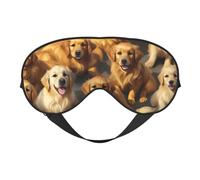Golden Retrievers Masque de sommeil respirant pour les yeux pour l'extérieur, l'intérieur, le voyage, le camping, la méditation, le yoga, le travail