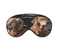 Golden Retrievers Masque de voyage occultant pour les yeux pour dormir en avion avec sangle réglable pour homme et femme