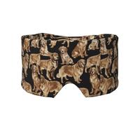 Golden Retrievers,Masque pour les yeux bloquant la lumière Cache-yeux et cache-oreilles pour le sommeil