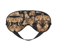 Golden Retrievers Masque pour les Yeux Doux - Sommeil Confortable, Bloque la Lumière, Couverture Complète des Yeux, Idéal pour Voyage, Méditation